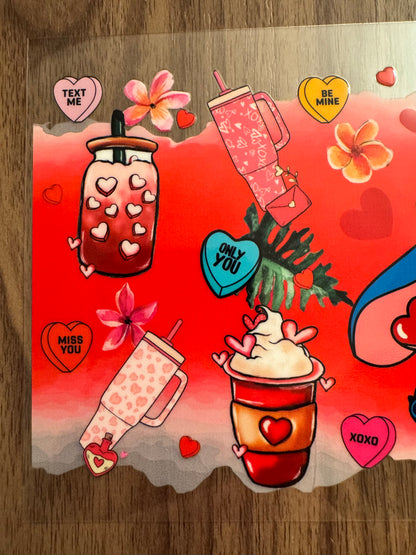 V-Day Blue Alien Cup Wrap