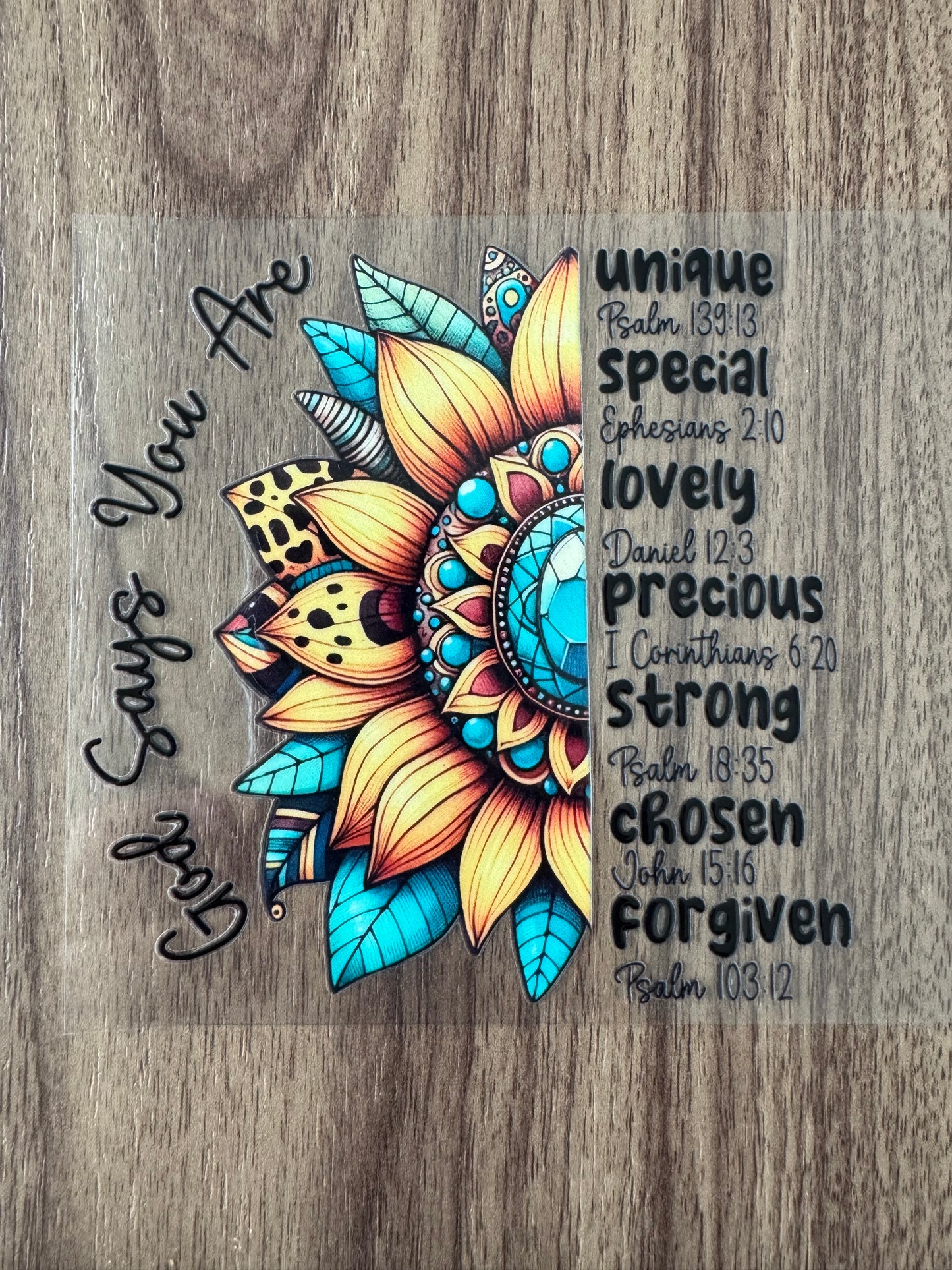 Religious Sunflower Decal Sheet