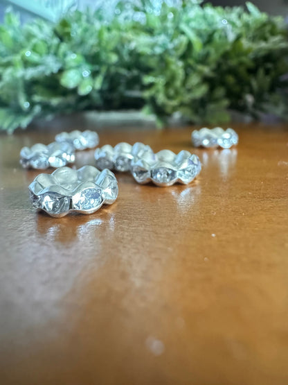 10mm Silver Wavy Spacers (30pcs)