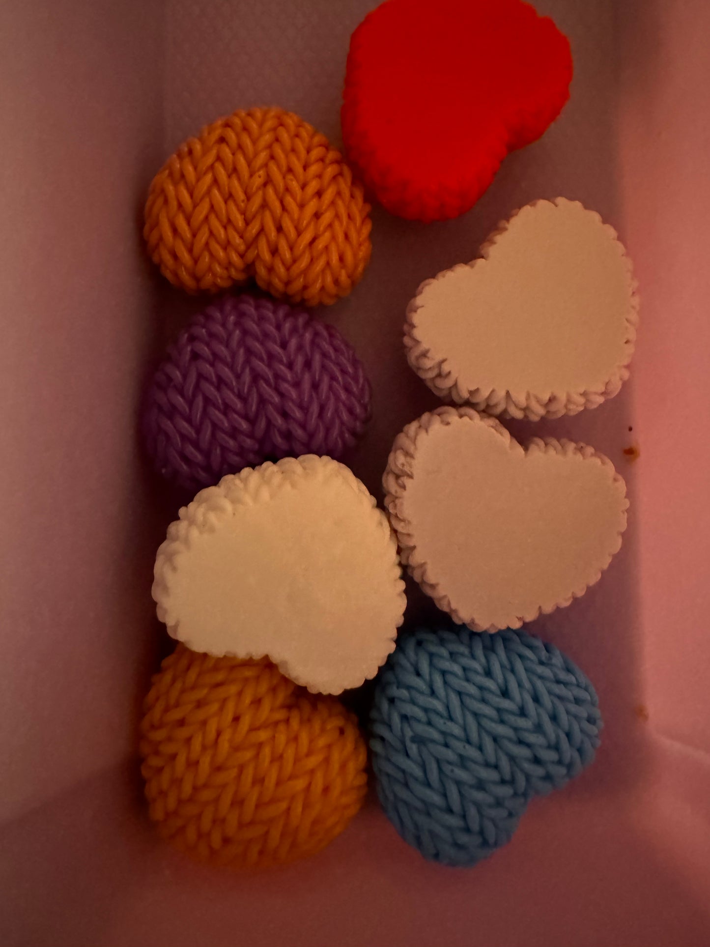 Crochet Heart Acrylics (8pcs)